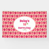 Banderoles Fields fraises délicieux Anniversaire (Horizontal)