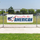 Banderoles Fier d'être un Américain (En situation)