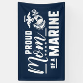 Banderoles Fier maman d'une Marine - Blanc (Vertical)