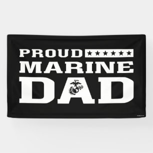 Banderoles Fier Marine Papa - Blanc