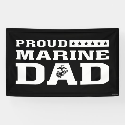 Banderoles Fier Marine Papa - Blanc (Horizontal)