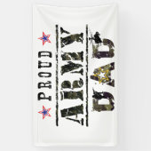 Banderoles Fier papa de l'armée (Vertical)