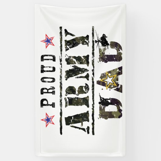 Banderoles Fier papa de l'armée (Vertical)