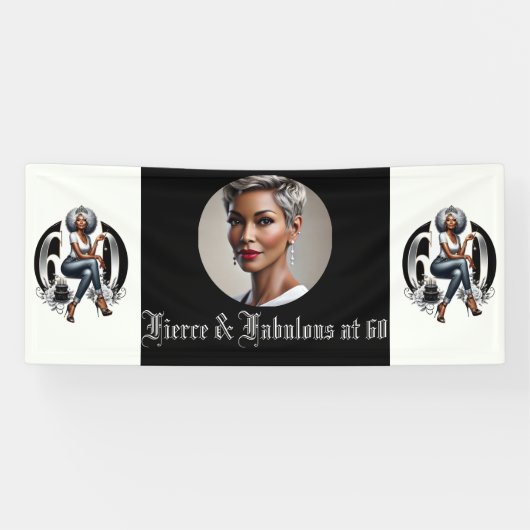 Banderoles Fière et Fabuleuse à 60 ans (Horizontal)