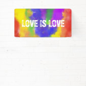 Banderoles Fierté Arc-en-ciel couleurs Drapeau L'amour est am (Insitu)