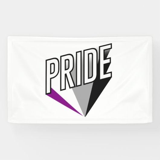 Banderoles Fierté asexuelle éclatée (Horizontal)