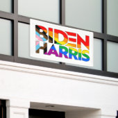 Banderoles Fierté de progrès Biden Harris LGBTQ+ (Bâtiment extérieur)