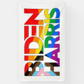 Banderoles Fierté de progrès Biden Harris LGBTQ+ (Vertical)