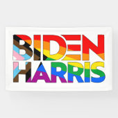 Banderoles Fierté de progrès Biden Harris LGBTQ+ (Horizontal)