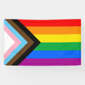 Banderoles FIERTÉ LGBT (Progress Pride) (Horizontal)