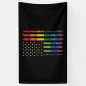 Banderoles Fierté USA Amérique détenue drapeau arc-en-ciel LG (Vertical)