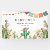 Banderoles Fiesta Cactus Aquarelle Fête des mariées Succulent (Horizontal)