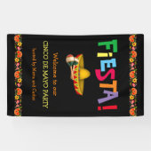 Banderoles Fiesta ! Cinco de Mayo Party (personnalisable) (Horizontal)