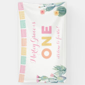 Banderoles Fiesta ! Fille 1er anniversaire Accueil (Vertical)