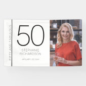 Banderoles Fifty and Fabulous 50th Birthday Photo Poster (Horizontal)