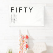 Banderoles Fifty and Fabulous Bold 50th Birthday Party (En situation)