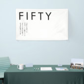 Banderoles Fifty and Fabulous Bold 50th Birthday Party (Salon professionnel)