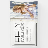 Banderoles Fifty and Fabulous Bold Photo 50th Birthday Party (Vertical)