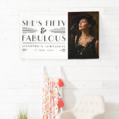 Banderoles Fifty & Fabulous Art Deco Photo 50th Birthday (En situation)