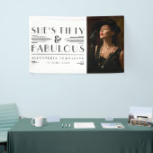 Banderoles Fifty & Fabulous Art Deco Photo 50th Birthday (Salon professionnel)