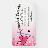 Banderoles Fil de coeur crochet crochet artisanat montrer sta (Verticale)