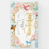 Banderoles Fille anniversaire de printemps Alice à la fête du (Vertical)