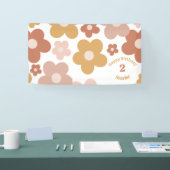 Banderoles Fille Anniversaire des marguerites Retro tendance (Salon professionnel)