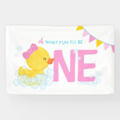 Banderoles Fille Aquarelle Canard Oh Quel Amusement D'Être Un (Horizontal)