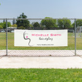 Banderoles Fille avec cheveux ondulés Coiffure icône de marqu (En situation)