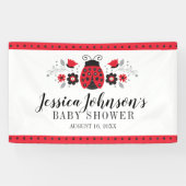 Banderoles Fille Baby shower mignonne Red Ladybug (Horizontal)