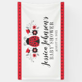 Banderoles Fille Baby shower mignonne Red Ladybug (Vertical)