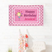 Banderoles Fille d'anniversaire, Coeurs d'amour, Fleurs, Papi (En situation)