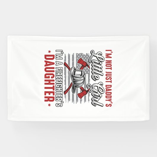 Banderoles Fille de pompier vintage (Horizontal)