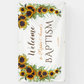 Banderoles Fille de tournesol rustique Affiche de bienvenue d (Vertical)