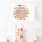 Banderoles Fille Fleur sauvage Onederful 1er anniversaire fêt (En situation)