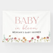 Banderoles Fille Fleur Sauvageonne Baby Shower (Horizontal)