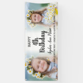 Banderoles Fille mignonne fête d'anniversaire n'importe quel  (Vertical)