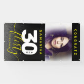 Banderoles Fille moderne brillant Jaune 30 et Flirty (Horizontal)