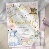 Banderoles Fille rose 1er anniversaire, Alice Onederland Thèm