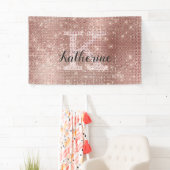 Banderoles Fille Rose Gold Parties scintillant Étincelle Mono (En situation)
