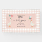 Banderoles Fille une oie sotte 1er anniversaire fête (Horizontal)