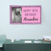 Banderoles Fille violet/rose Empreinte de léopard doux 16 Ann (Salon professionnel)