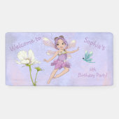 Banderoles Fille Whimsical Purple Dragonfly Anniversaire (Horizontal)