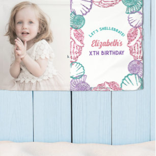 Banderoles Filles Coquillages Anniversaire