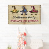 Banderoles Filles Halloween sorcières Anniversaire de enfant  (En situation)