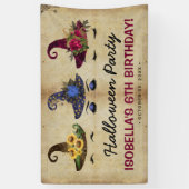 Banderoles Filles Halloween sorcières Anniversaire de enfant  (Vertical)