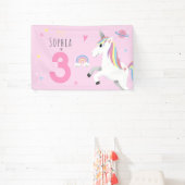 Banderoles Filles mignonne fille rose Unicorne Anniversaire d (Insitu)