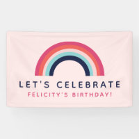 Fille's Party Nom personnalisé Rainbow Thème