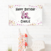 Banderoles Filles Patinage sur glace Fête d'anniversaire (En situation)