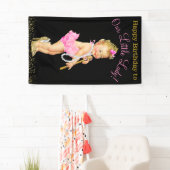 Banderoles Filles Petite-Dame Haut talons Perles Anniversaire (En situation)